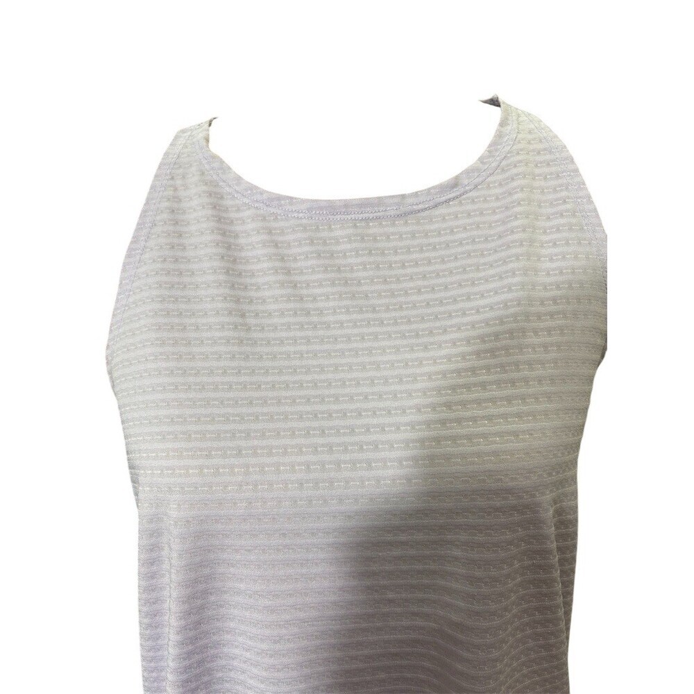 Apana Tank Top Womens Size M Light Lavender Textured Stripe Racerback Yoga - Picture 4 of 9
